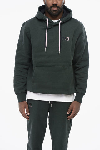 Baumwoll-Fleece-Hoodie mit Monogramm