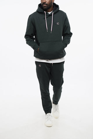 Baumwoll-Fleece-Hoodie mit Monogramm