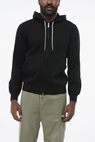 코튼 블렌드 후디 앞지퍼