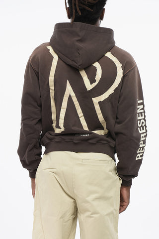 Brushed Cotton MASKING TAPE Sweatshirt with Zip Closure