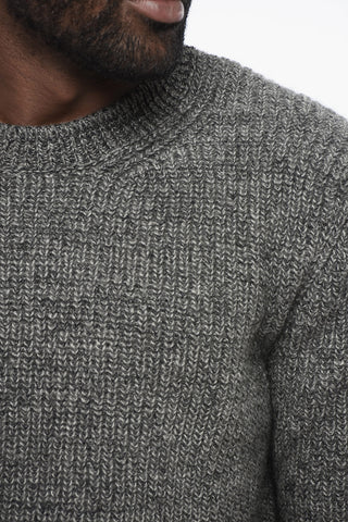 Rundhalspullover aus Alpakamischung