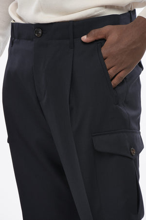 버진 울 카고 팬츠 발목 지퍼