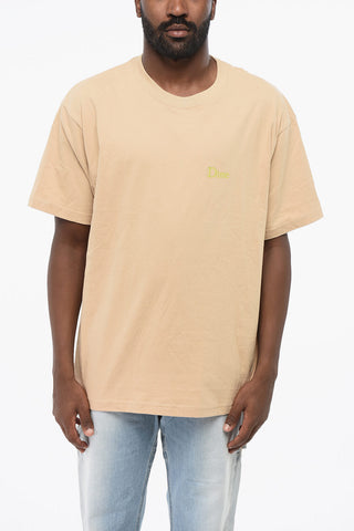 Cotton Crew-neck T-shirt with Embroidery