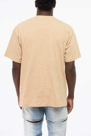 Cotton Crew-neck T-shirt with Embroidery