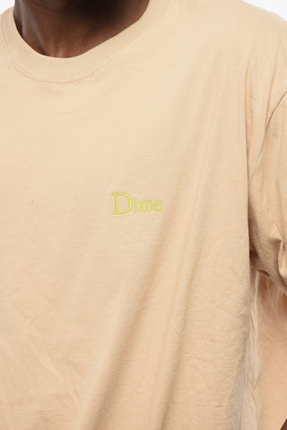 Cotton Crew-neck T-shirt with Embroidery