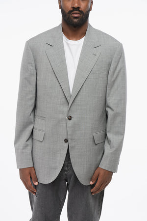 Blazer Semifoderato in Lana Vergine con Rever Classico