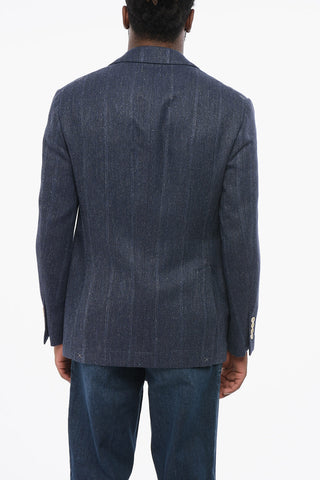 Blazer Monopetto in Misto Lino Twill