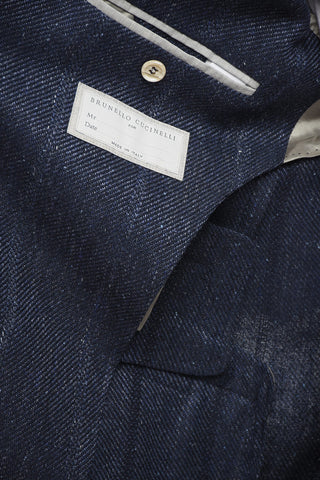 Blazer Monopetto in Misto Lino Twill