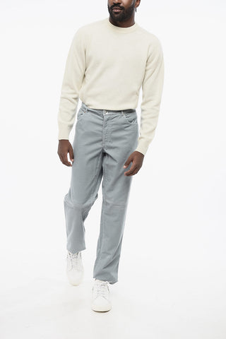 Pantaloni 5 Tasche in Velour a Coste