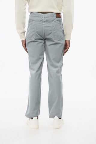 Pantaloni 5 Tasche in Velour a Coste