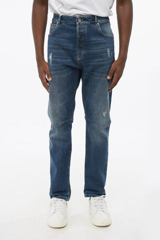 Slim-Fit-Jeans mit Distressed-Detail 16 cm