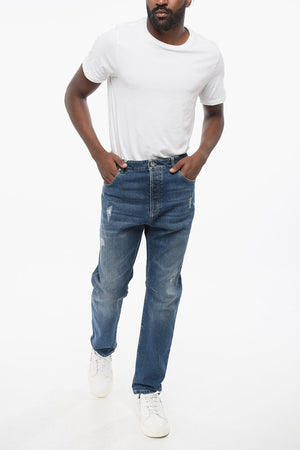 Slim Fit Jeans with Distressed Detail 16cm
