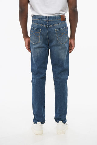 Slim-Fit-Jeans mit Distressed-Detail 16 cm