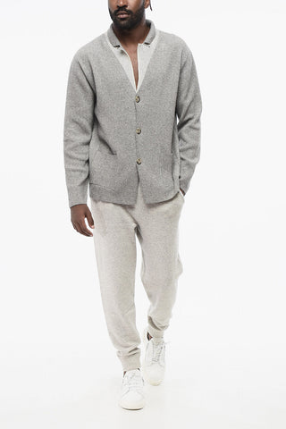 Gerippter Cardigan aus Schurwolle