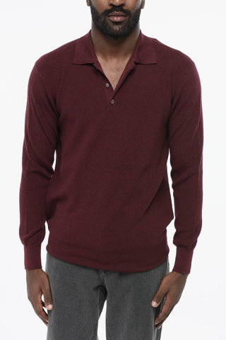 Pullover aus Schurwolle mit Polokragen