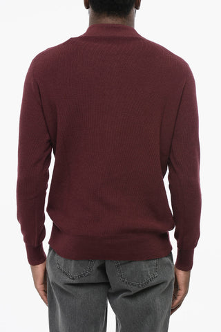 Pullover aus Schurwolle mit Polokragen