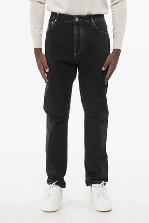 Slim Fit Cotton Jeans with 16cm Belt Loops