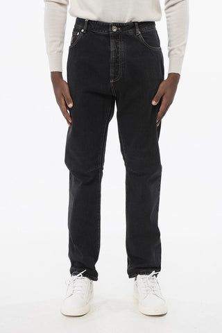 Slim-Fit-Jeans aus Baumwolle mit 16 cm Gürtelschlaufen
