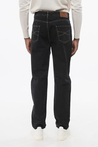 Slim Fit Cotton Jeans with 16cm Belt Loops