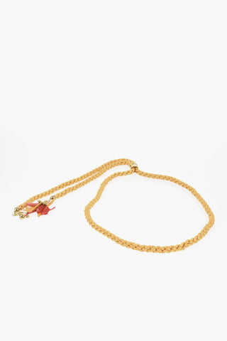 꽃잎 장식의 짜임 패브릭 벨트