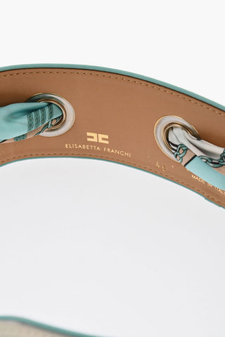 Faux-Leather Belt with Scarf Detail