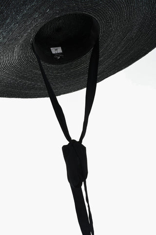 Cappello Floppy in Paglia con Dettaglio da Allacciare