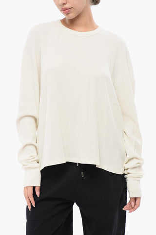 Long Sleeved Oversized Fit Crew-neck T-Shirt