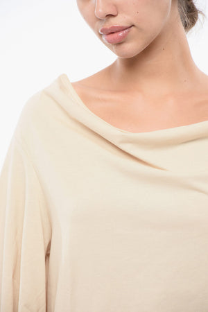 가벼운 코튼 카울넥 블라우스 BRYAR 3/4 소매