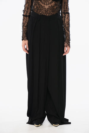 Viscose Crepe Trousers with 2 Pleats