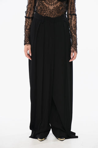 Viscose Crepe Trousers with 2 Pleats