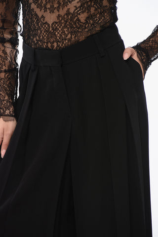 Viscose Crepe Trousers with 2 Pleats