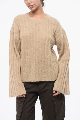 Maglia Girocollo in Misto Lana a Coste