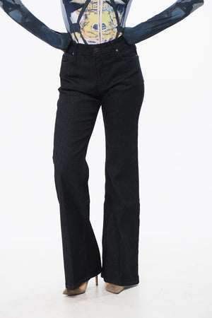 Jeans Slim Fit a Vita Media Flared 30cm