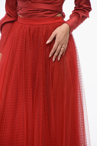 Tulle Embroidered Skirt