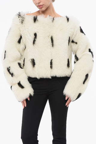 Top Off-Shoulder in Eco-pelliccia