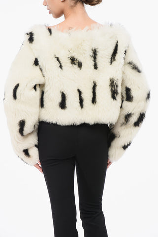 Top Off-Shoulder in Eco-pelliccia