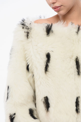 Top Off-Shoulder in Eco-pelliccia