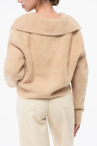 U-Neck Solid Color Sweater