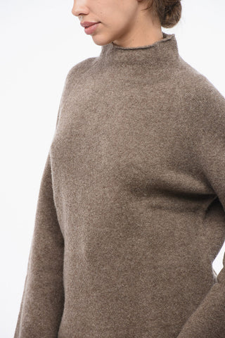 Maglia a Collo Alto in Lana Yak 