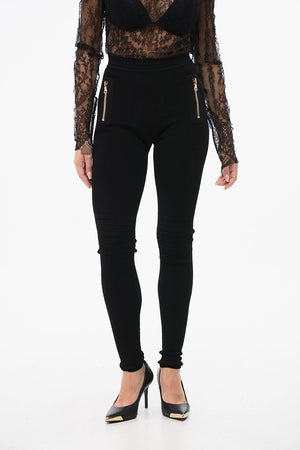 Leggings aus Strick mit Reißverschlussdetail