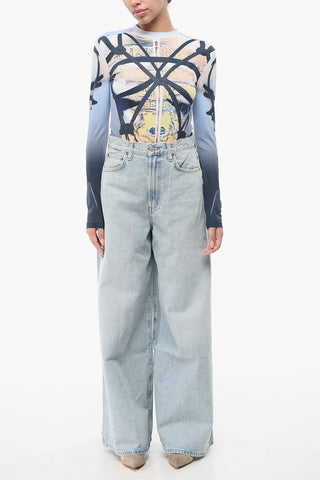 Flared High-Waist Jeans NOLAN 41cm