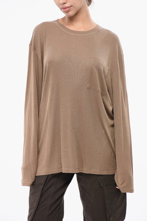 Loose Fit Crewneck Sweater FAYEH LS with Pocket