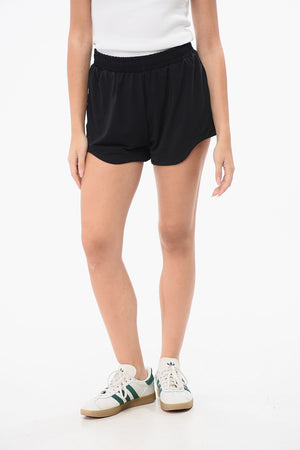 Solid-Color Checked Ripstop Shorts
