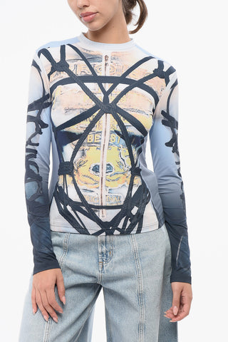 T-shirt Girocollo Stampata