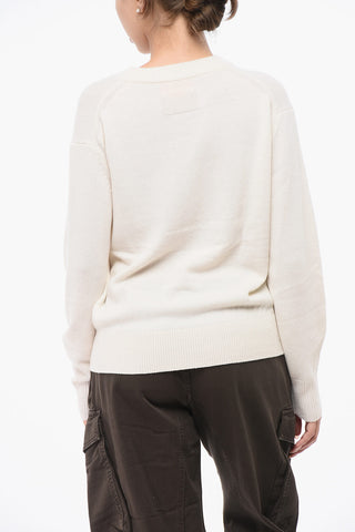 Kaschmirpullover mit V-Ausschnitt