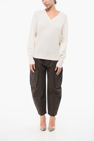 Kaschmirpullover mit V-Ausschnitt