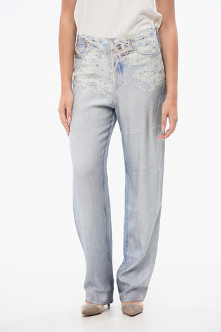 Viscose Denim-Effect Trousers P-SARKY