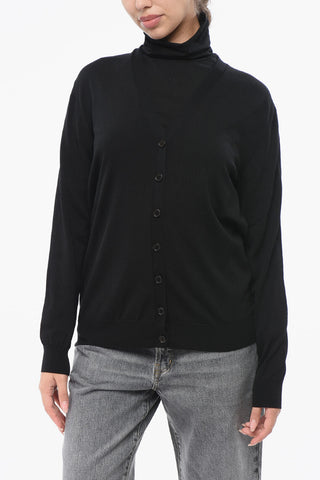 Virgin Wool V-Neck Cardigan