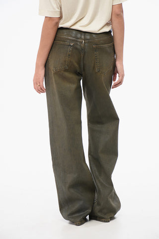 Jeans WANDA Wide Leg In Cotone Spalmato 28cm
