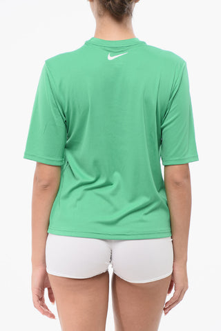 SWIM Solid-Color Dri-Fit Crewneck T-shirt with Printed Logo